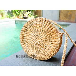 circle seagrass bags natural water hyacinth 